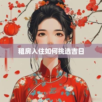 租房入住如何挑选吉日