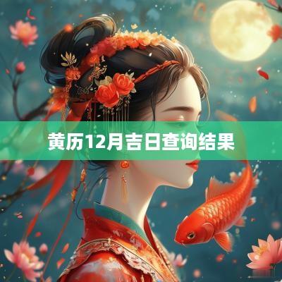 黄历12月吉日查询结果