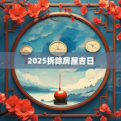 2025拆除房屋吉日