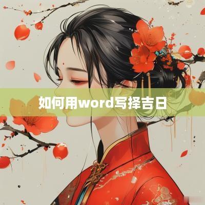 如何用word写择吉日