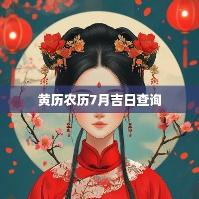 黄历农历7月吉日查询