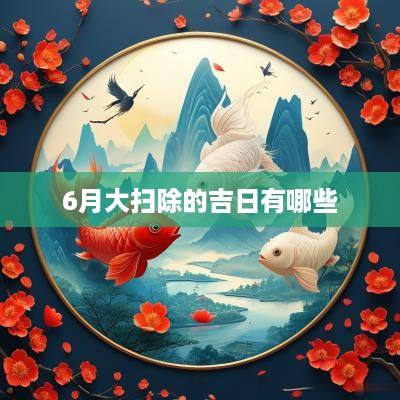 6月大扫除的吉日有哪些