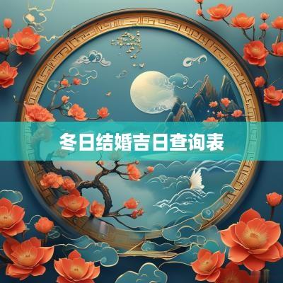 冬日结婚吉日查询表