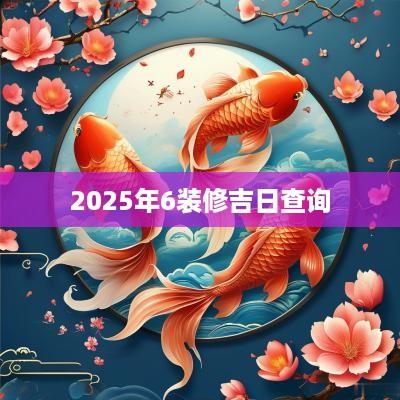 2025年6装修吉日查询