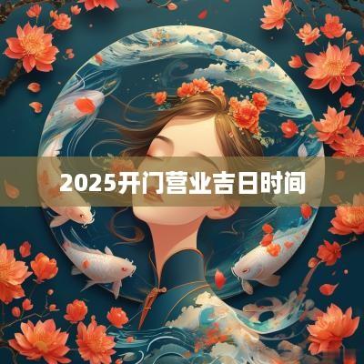 2025开门营业吉日时间