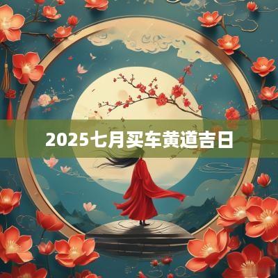 2025七月买车黄道吉日