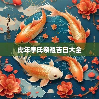 蛇年李氏祭祖吉日大全