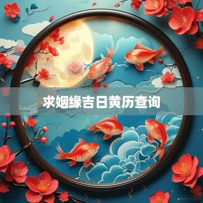 求姻缘吉日黄历查询