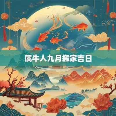 属牛人九月搬家吉日
