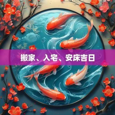 搬家、入宅、安床吉日