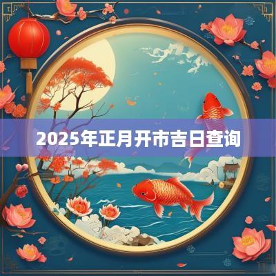 2025年正月开市吉日查询
