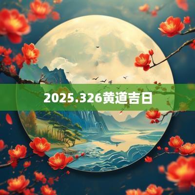 2025.326黄道吉日