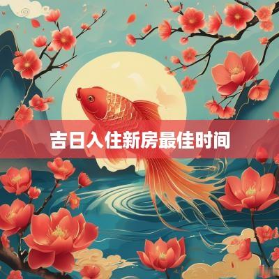 吉日入住新房最佳时间