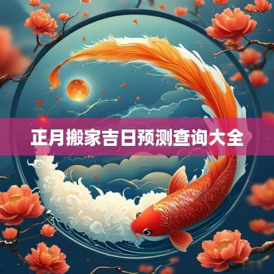 正月搬家吉日预测查询大全