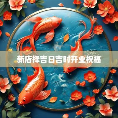 新店择吉日吉时开业祝福