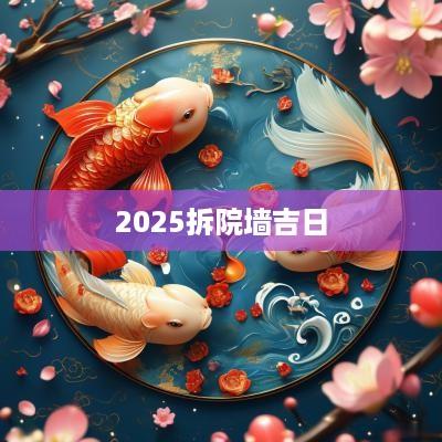 2025拆院墙吉日