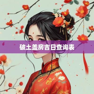 破土盖房吉日查询表