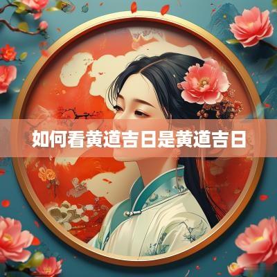 如何看黄道吉日是黄道吉日