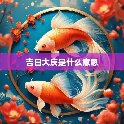 吉日大庆是什么意思