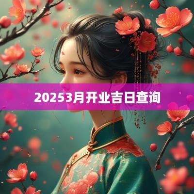 20253月开业吉日查询