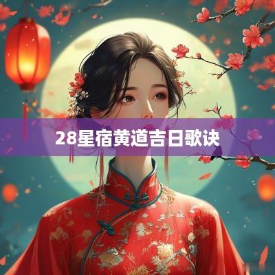 28星宿黄道吉日歌诀