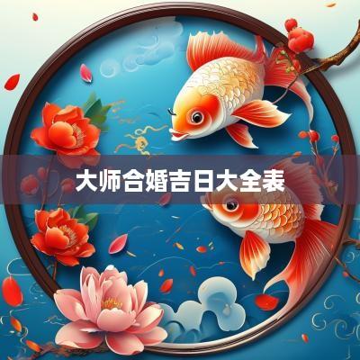 大师合婚吉日大全表