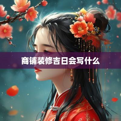商铺装修吉日会写什么