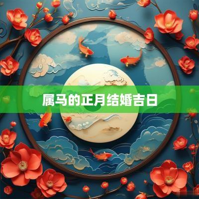 属马的正月结婚吉日