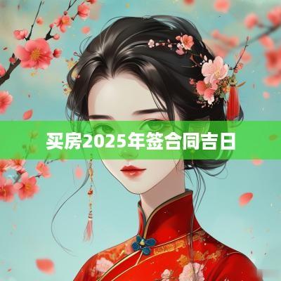 买房2025年签合同吉日