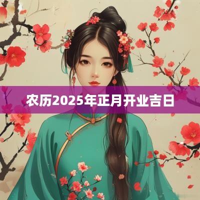 农历2025年正月开业吉日