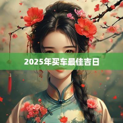 2025年买车最佳吉日