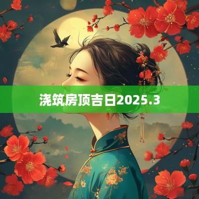浇筑房顶吉日2025.3