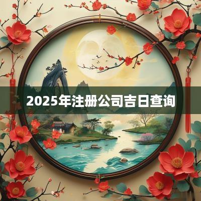 2025年注册公司吉日查询