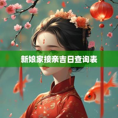 新娘家接亲吉日查询表