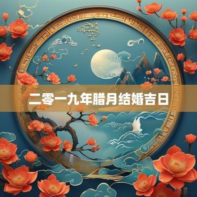 二零一九年腊月结婚吉日