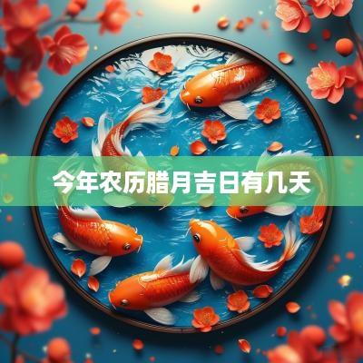 今年农历腊月吉日有几天