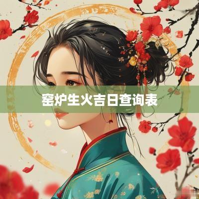 窑炉生火吉日查询表