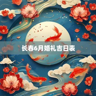 长春6月婚礼吉日表