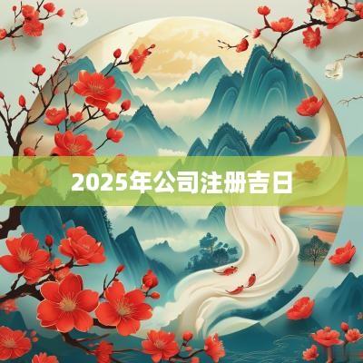 2025年公司注册吉日