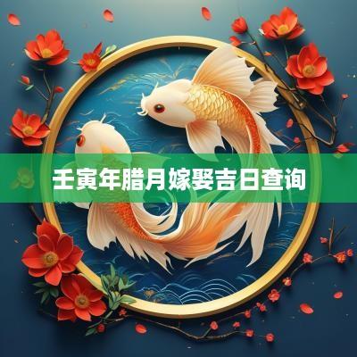 壬寅年腊月嫁娶吉日查询
