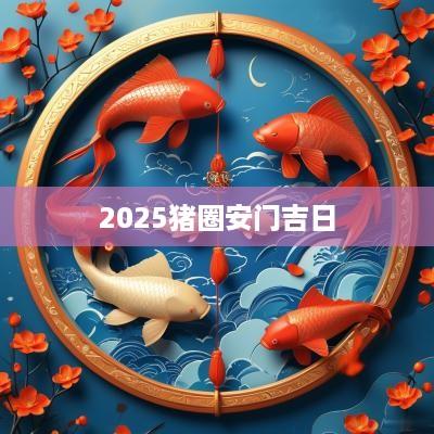 2025猪圈安门吉日