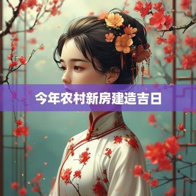 今年农村新房建造吉日