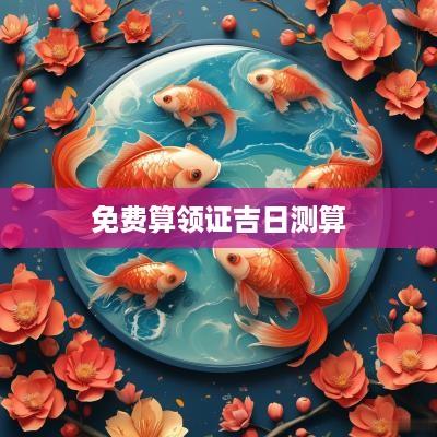 免费算领证吉日测算