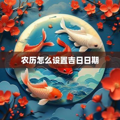 农历怎么设置吉日日期