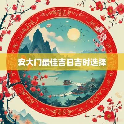 安大门最佳吉日吉时选择
