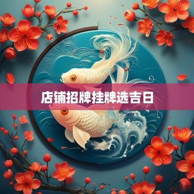 店铺招牌挂牌选吉日