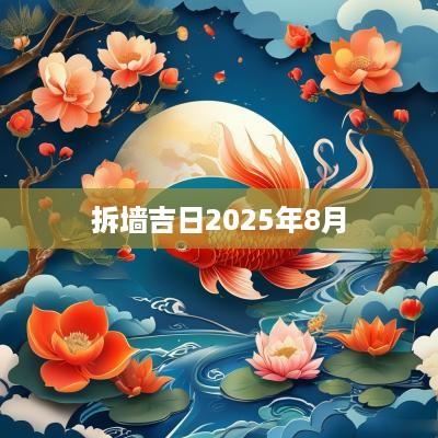 拆墙吉日2025年8月