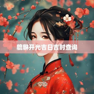 貔貅开光吉日吉时查询
