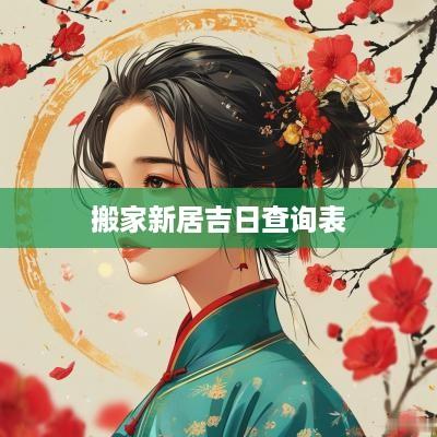搬家新居吉日查询表