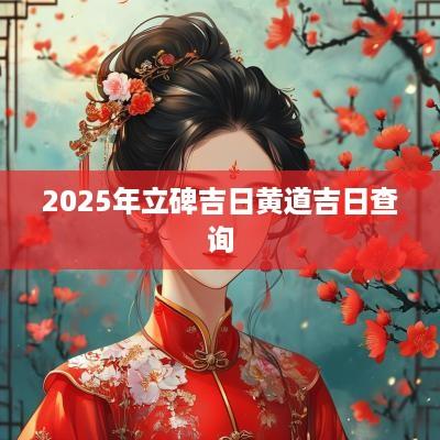 2025年立碑吉日黄道吉日查询